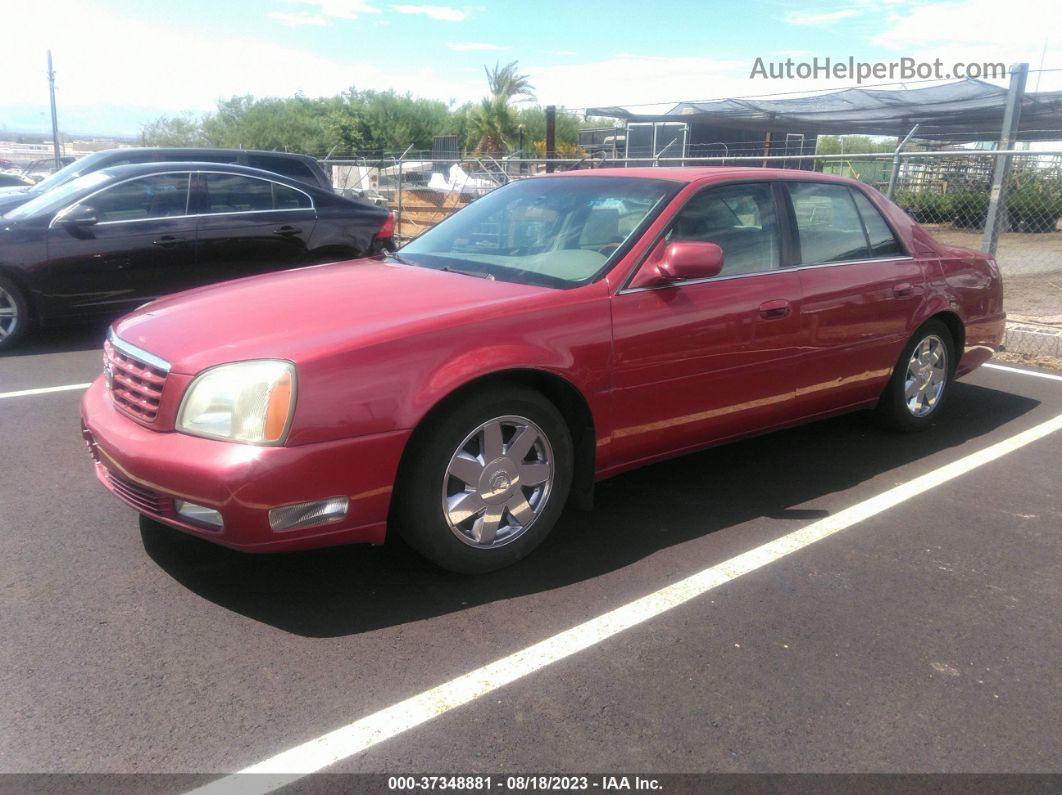 2005 Cadillac Deville Dts Red vin: 1G6KF57985U172725