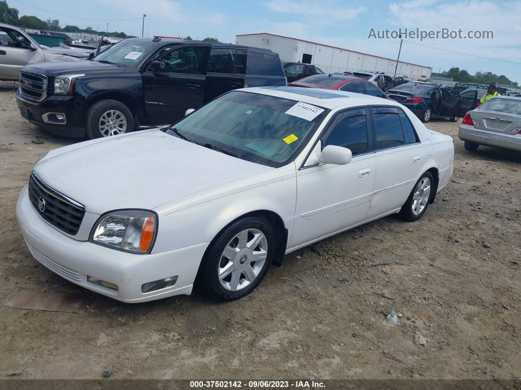 2005 Cadillac Deville Dts White vin: 1G6KF57995U180199