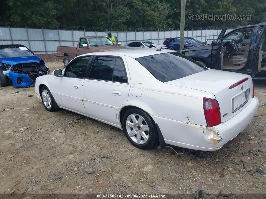 2005 Cadillac Deville Dts White vin: 1G6KF57995U180199