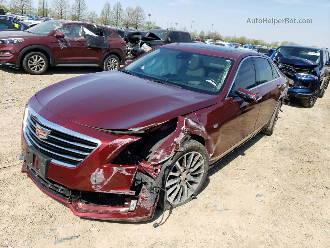 2017 Cadillac Ct6 Premium Luxury Red vin: 1G6KF5RS1HU135424