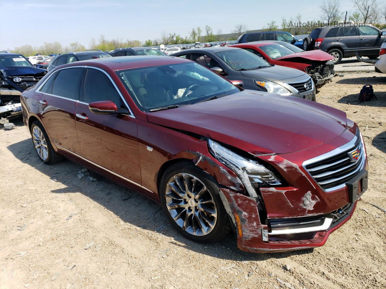 2017 Cadillac Ct6 Premium Luxury Red vin: 1G6KF5RS1HU135424