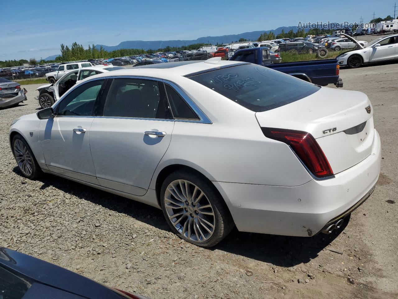 2017 Cadillac Ct6 Premium Luxury White vin: 1G6KF5RS7HU131989