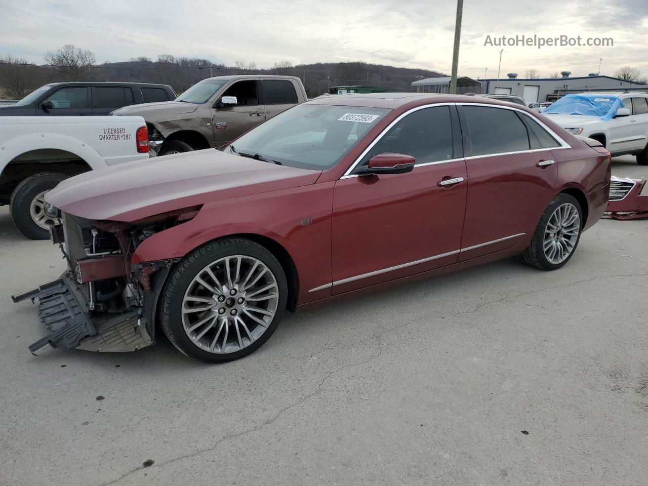 2017 Cadillac Ct6 Premium Luxury Бордовый vin: 1G6KH5R62HU126227