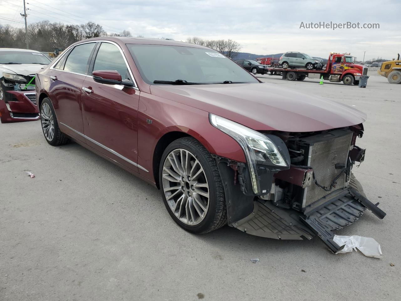 2017 Cadillac Ct6 Premium Luxury Burgundy vin: 1G6KH5R62HU126227