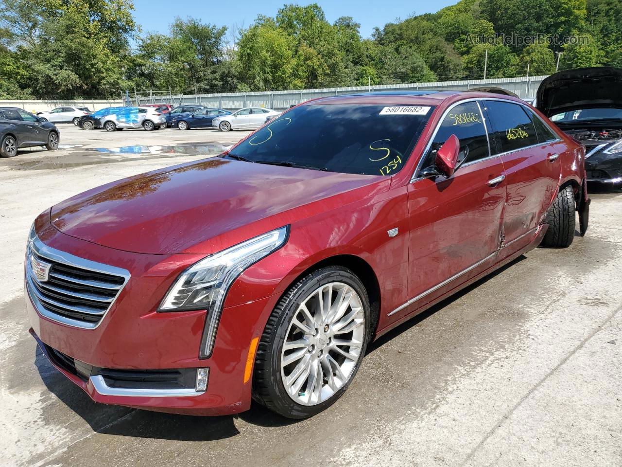 2017 Cadillac Ct6 Premium Luxury Burgundy vin: 1G6KH5R66HU153091