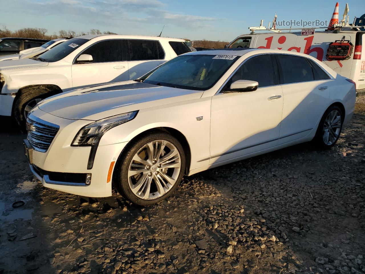 2017 Cadillac Ct6 Platinum Белый vin: 1G6KN5R63HU192472