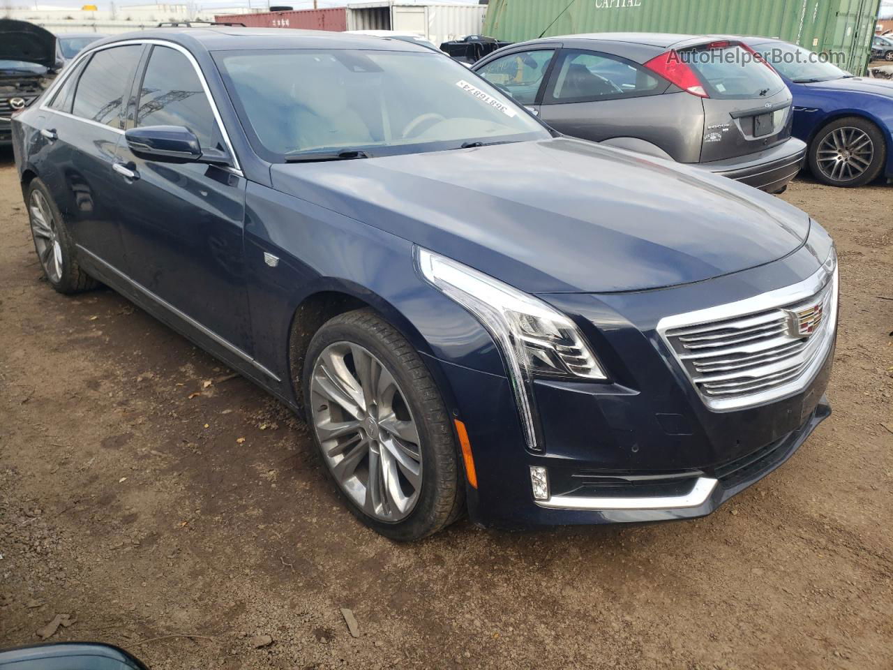 2017 Cadillac Ct6 Platinum Синий vin: 1G6KN5R64HU184462