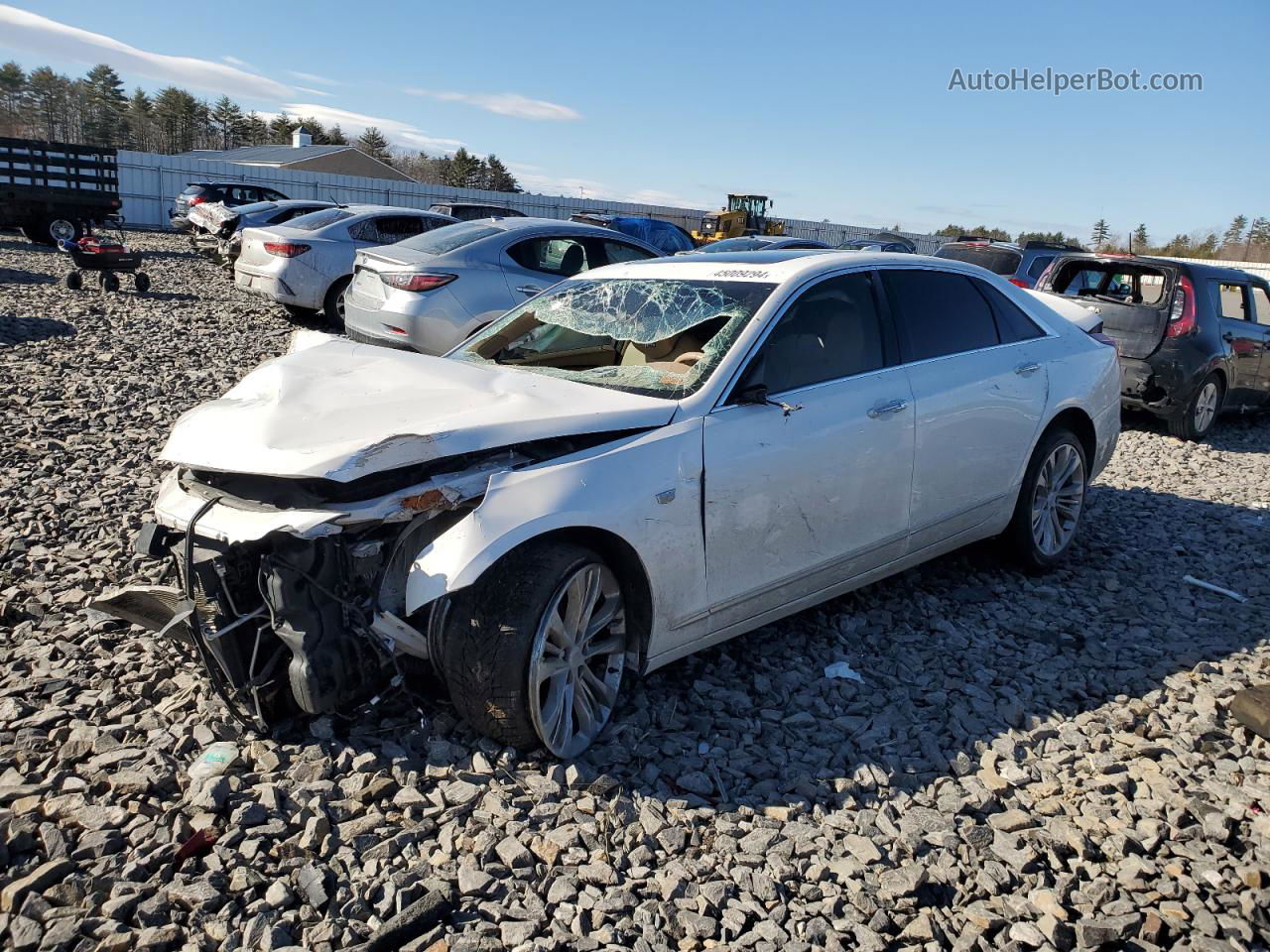 2017 Cadillac Ct6 Platinum Белый vin: 1G6KN5R65HU165175