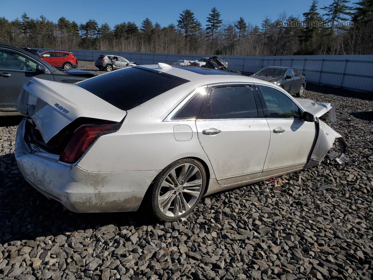 2017 Cadillac Ct6 Platinum Белый vin: 1G6KN5R65HU165175