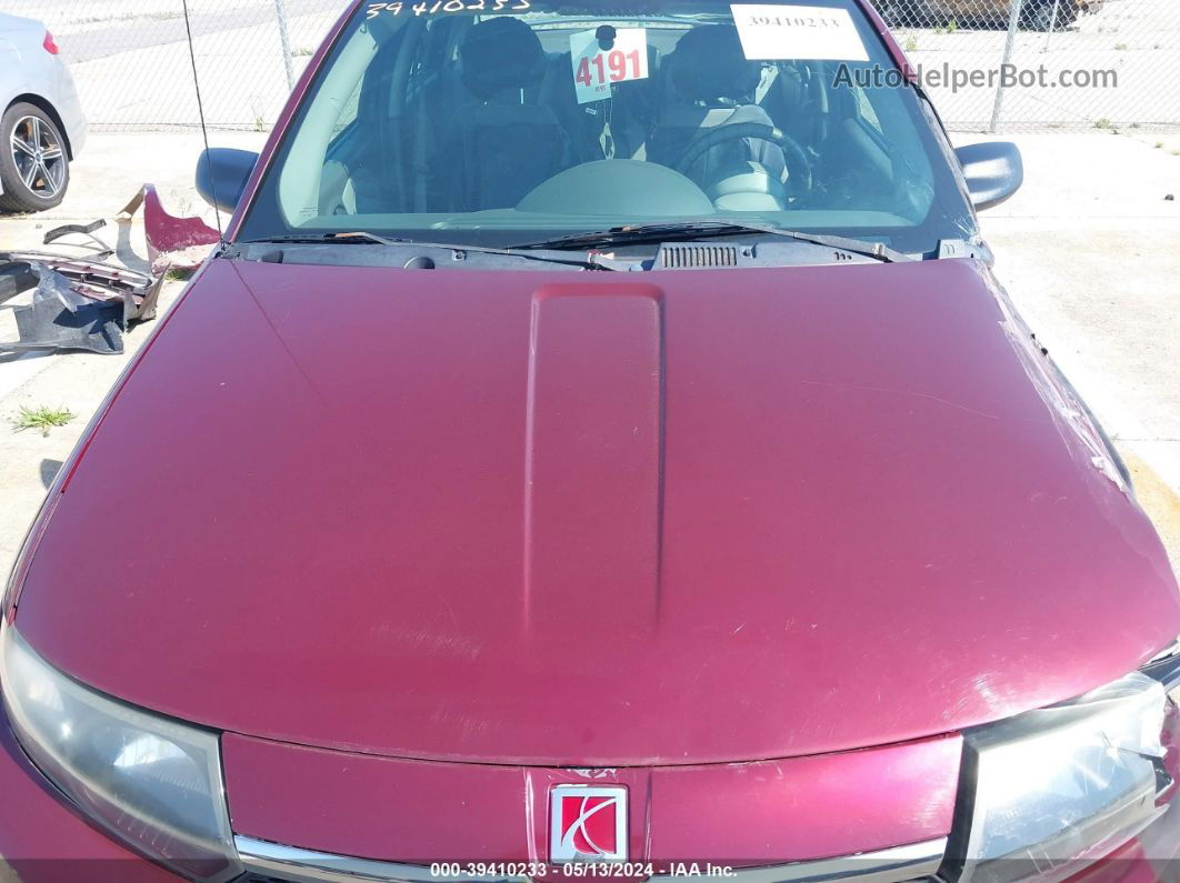 2003 Saturn Ion 2 Maroon vin: 1G8AJ52F03Z165377