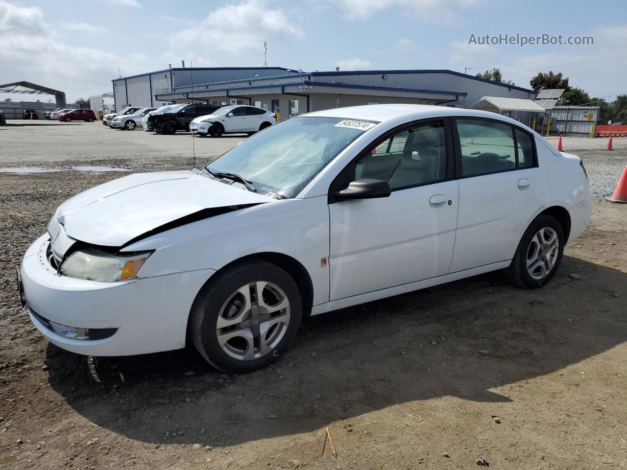 2003 Saturn Ion Level 3 White vin: 1G8AL52F63Z166656