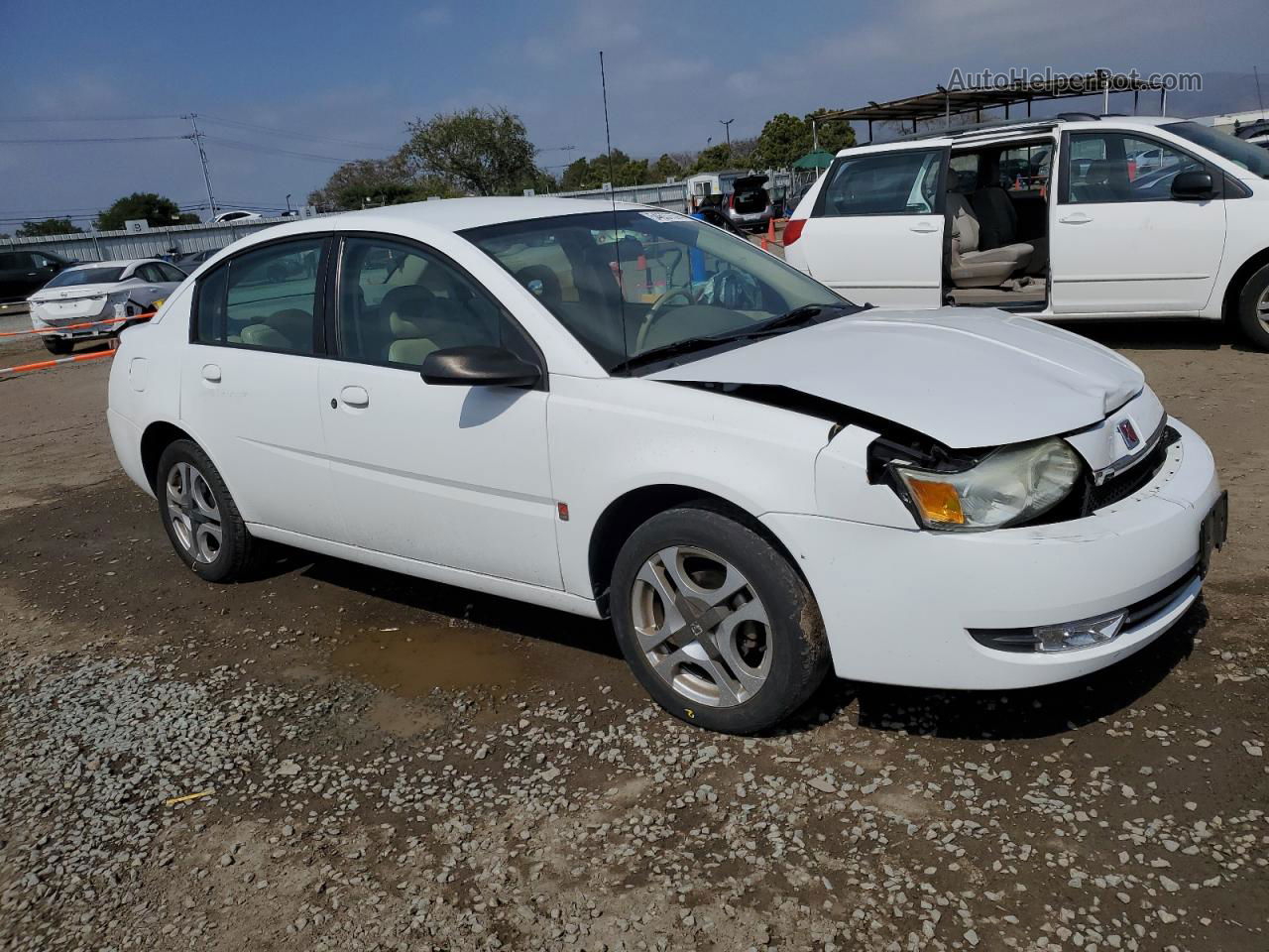 2003 Saturn Ion Level 3 White vin: 1G8AL52F63Z166656