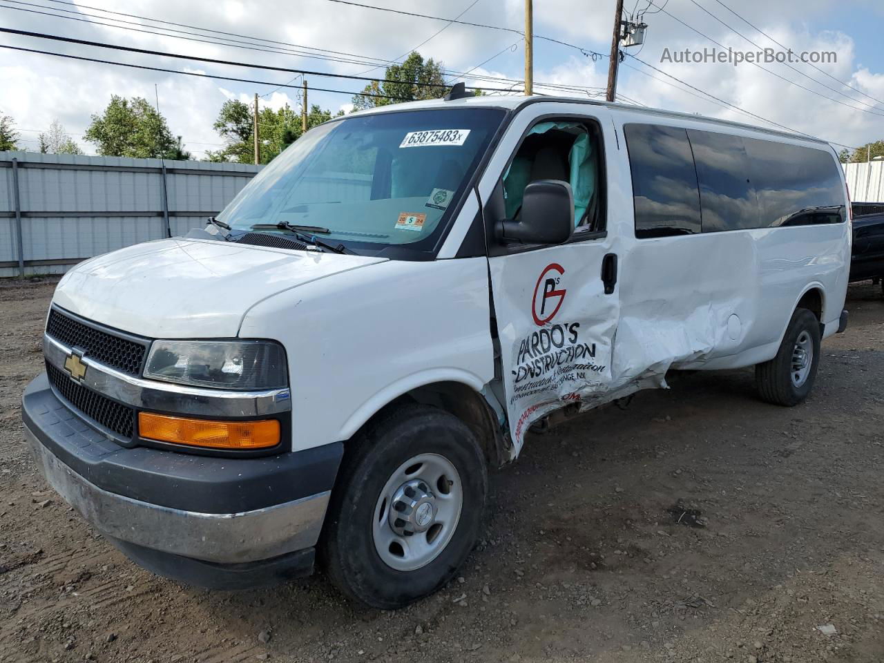 2017 Chevrolet Express G3500 Lt White vin: 1GAZGPFG7H1335982