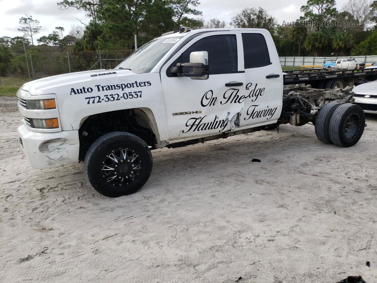 2015 Chevrolet Silverado K3500 Lt White vin: 1GB5KZE86FZ137066