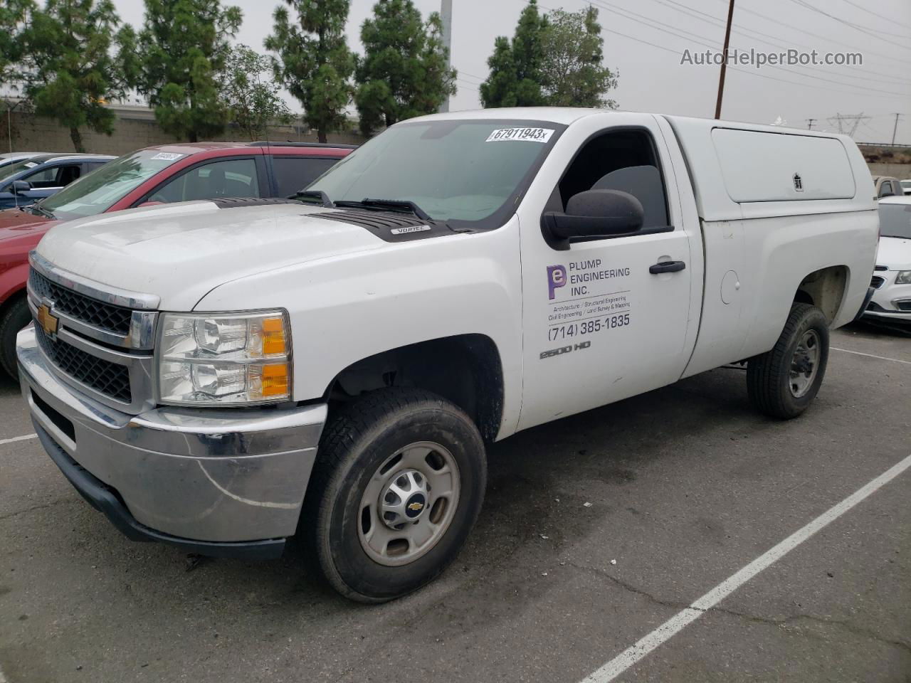 2013 Chevrolet Silverado C2500 Heavy Duty White vin: 1GC0CVCG4DF167039