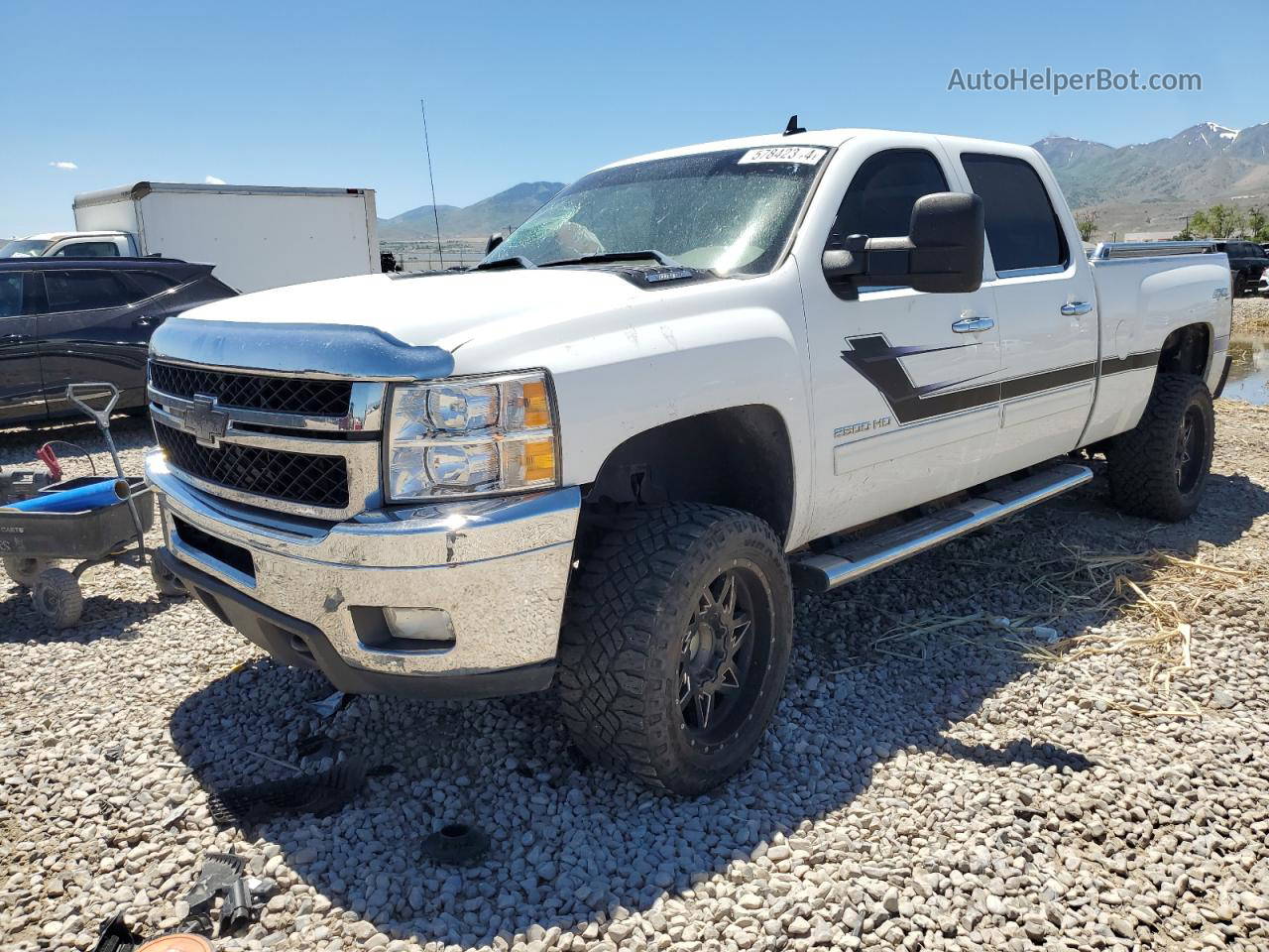 2012 Chevrolet Silverado K2500 Heavy Duty Lt White vin: 1GC1KXEG6CF185444
