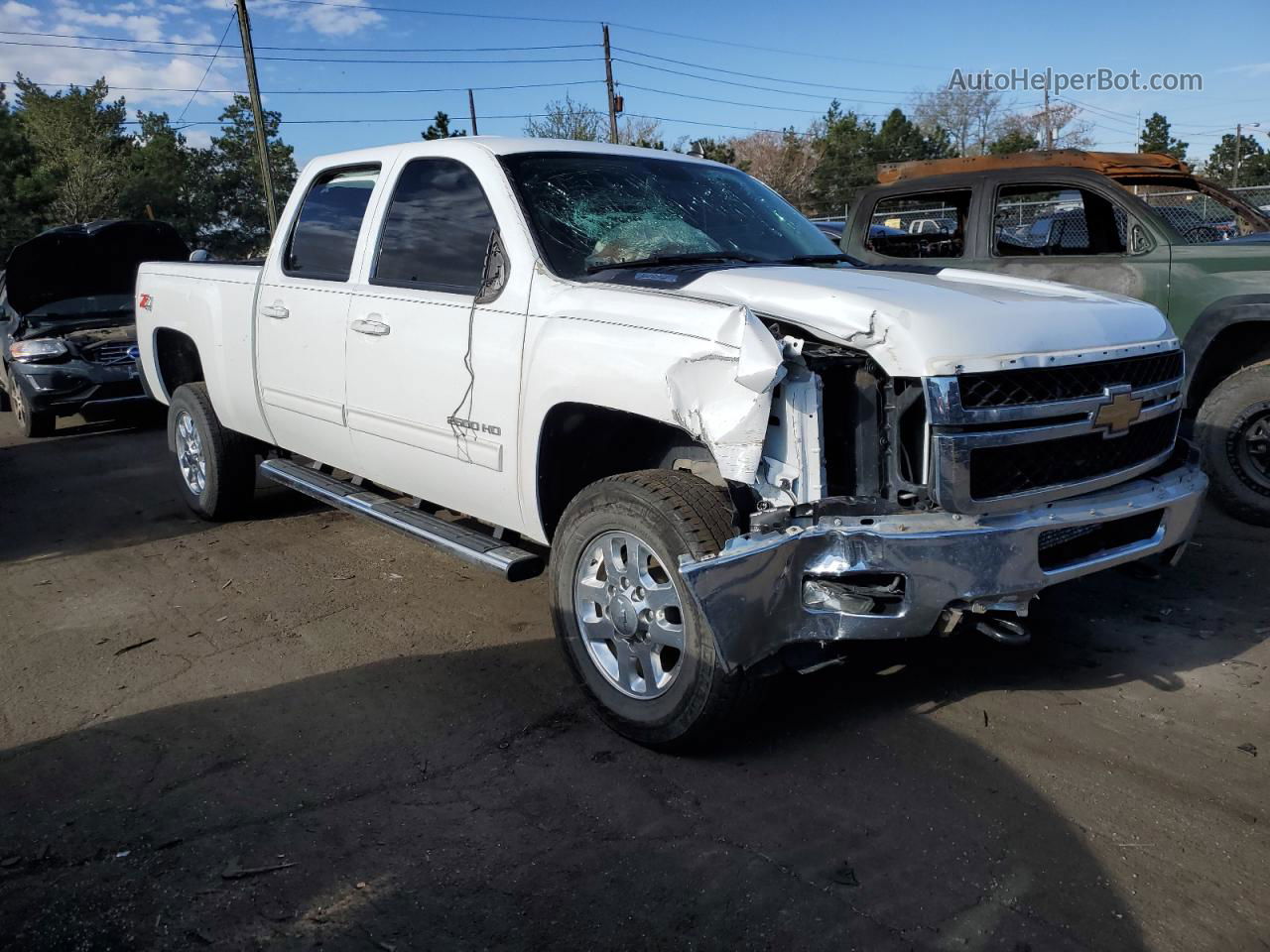 2013 Chevrolet Silverado K2500 Heavy Duty Ltz White vin: 1GC1KYEG7DF213842