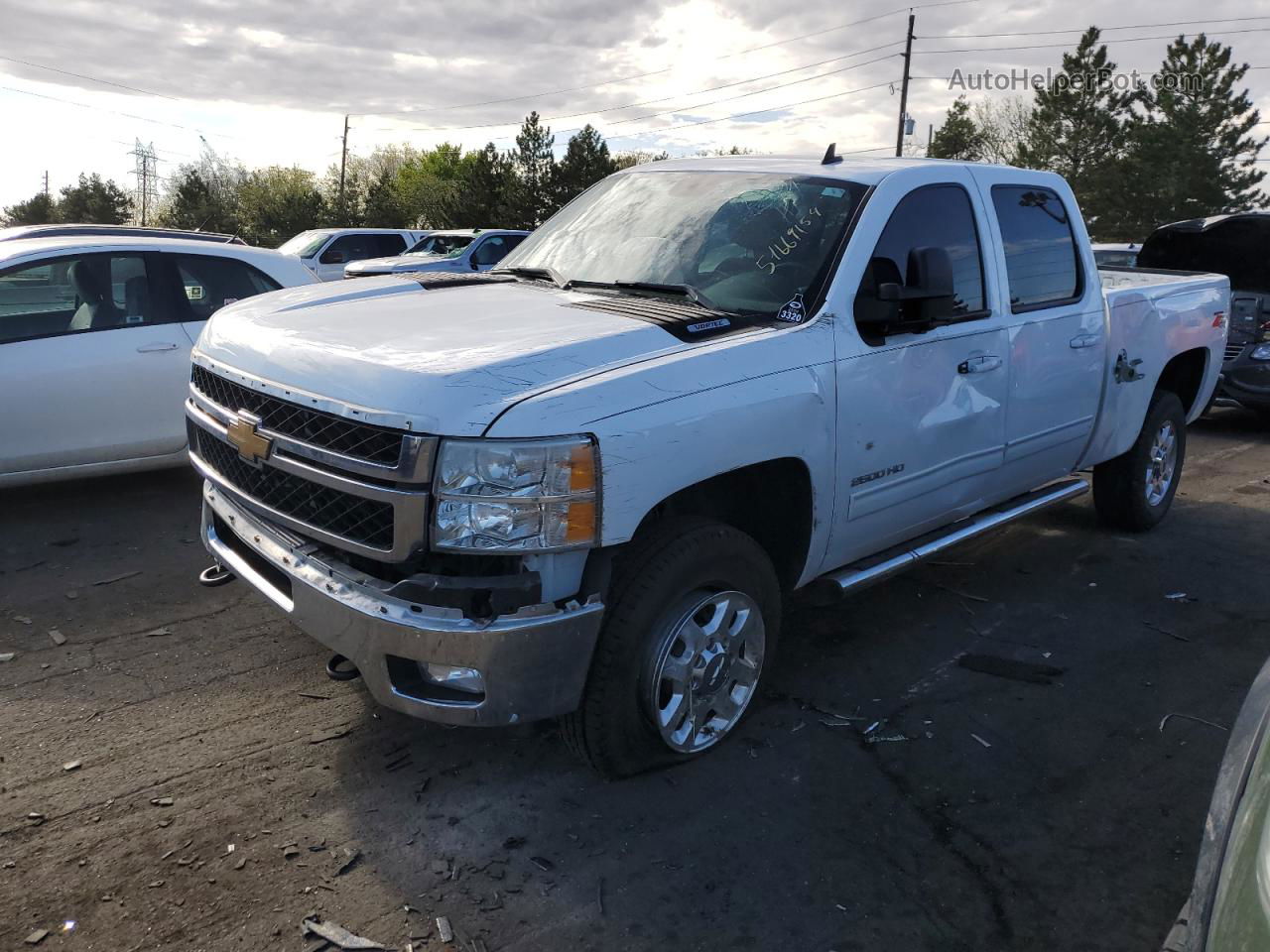 2013 Chevrolet Silverado K2500 Heavy Duty Ltz White vin: 1GC1KYEG7DF213842