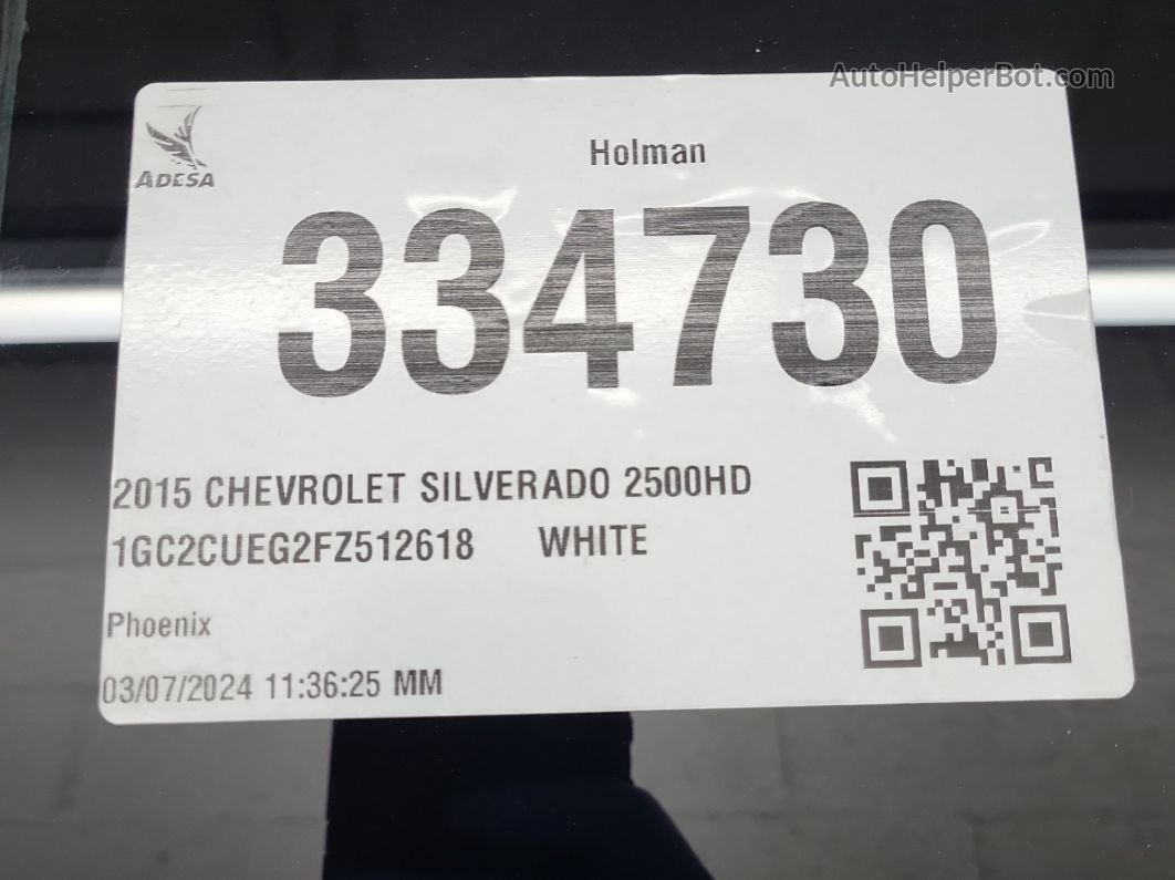 2015 Chevrolet Silverado 2500hd Wt vin: 1GC2CUEG2FZ512618