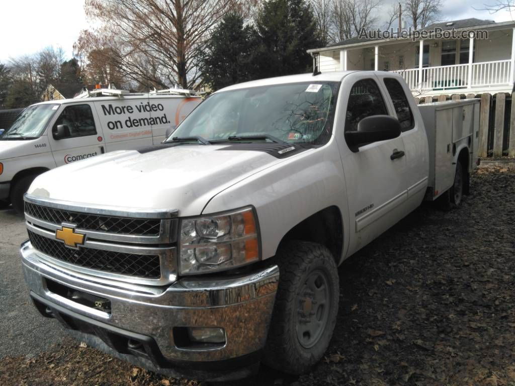 2013 Chevrolet Silverado 2500hd Lt White vin: 1GC2KXCBXDZ412016