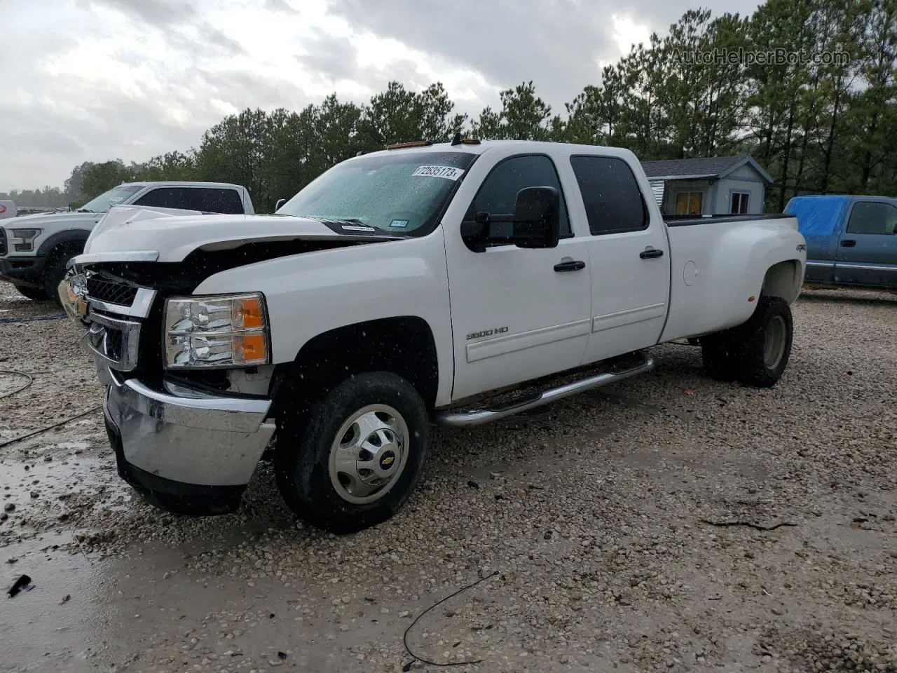 2013 Chevrolet Silverado K3500 Lt White vin: 1GC4K0C86DF174459