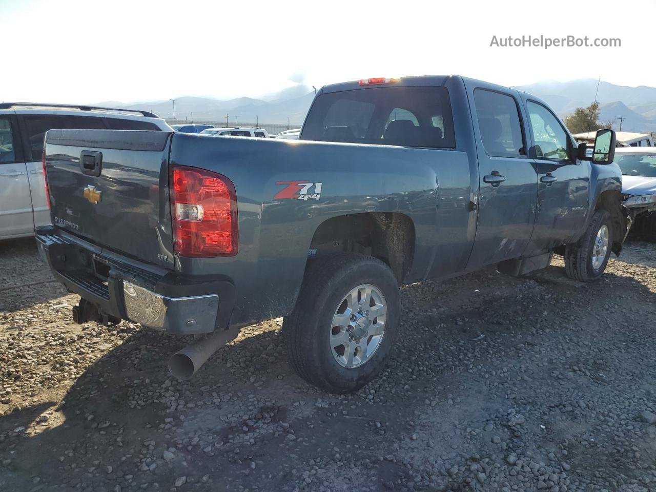 2012 Chevrolet Silverado K3500 Ltz Blue vin: 1GC4K1C87CF128837