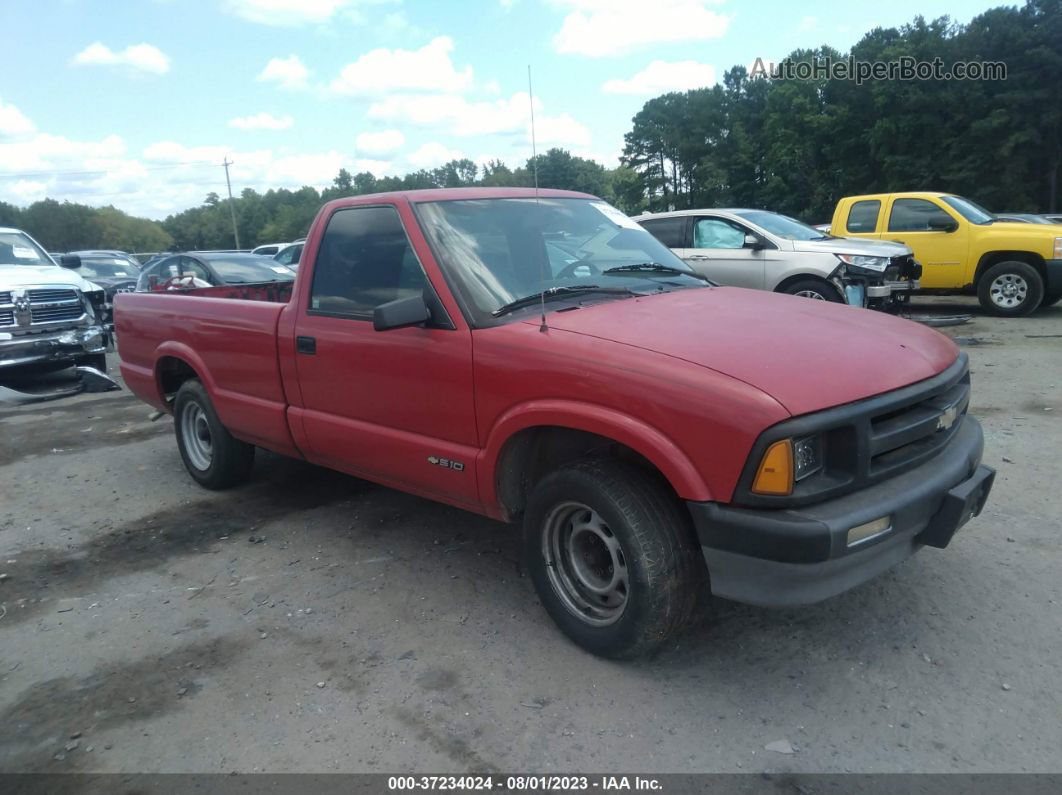 1995 Chevrolet S Truck S10 Red vin: 1GCCS1443SK179197