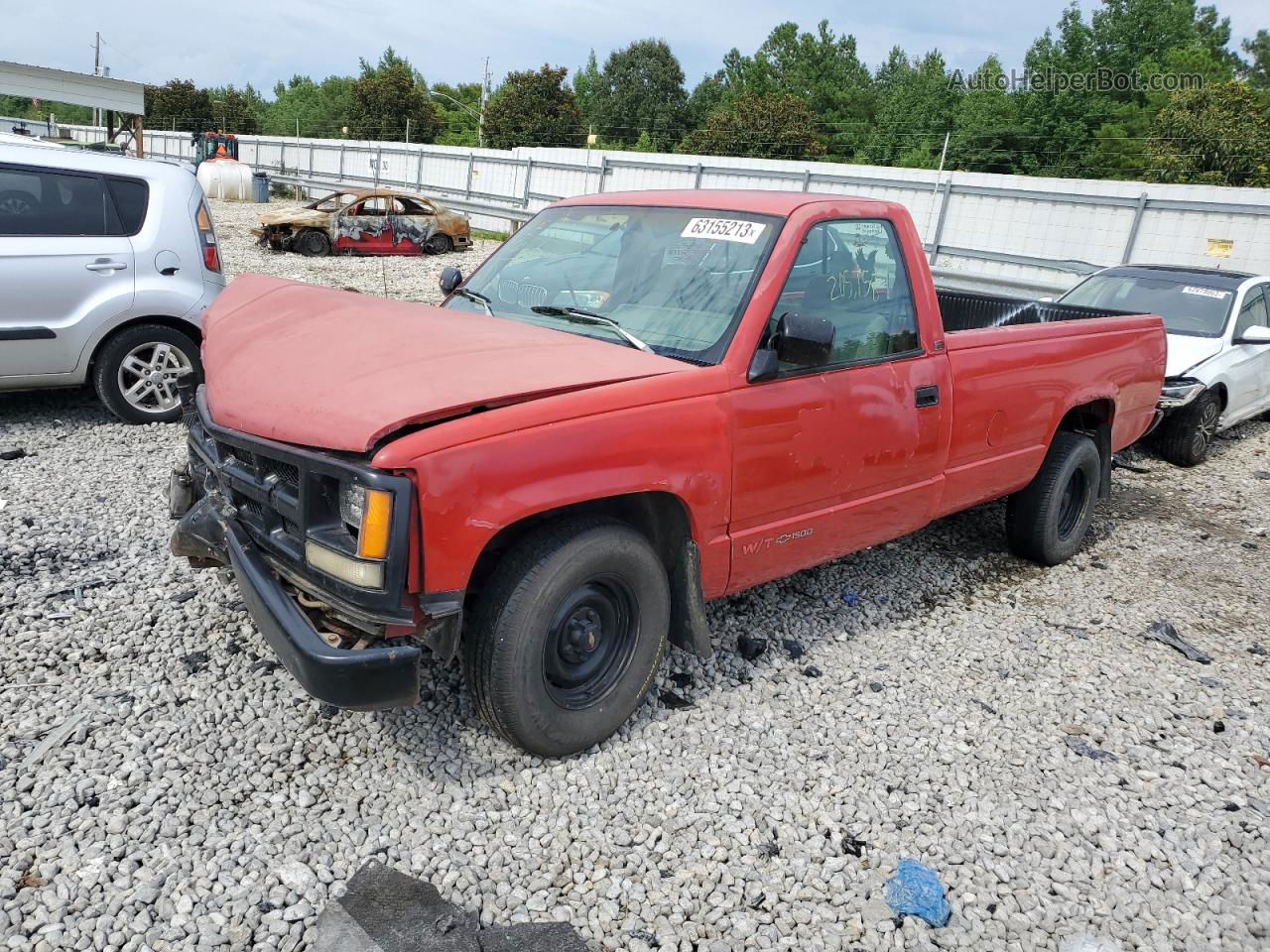 1993 Chevrolet Gmt-400 C1500 Red vin: 1GCDC14Z6PE100267