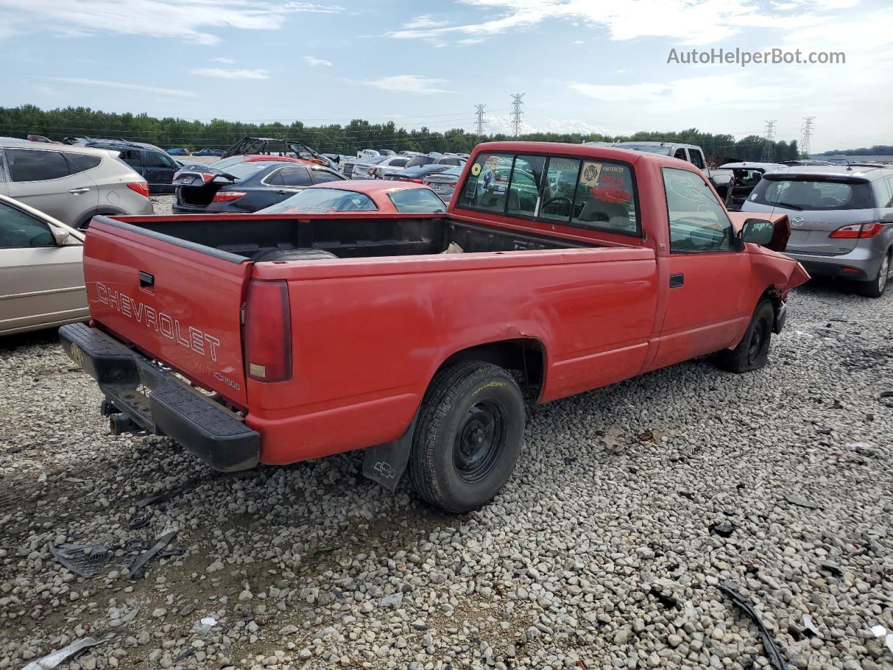 1993 Chevrolet Gmt-400 C1500 Red vin: 1GCDC14Z6PE100267