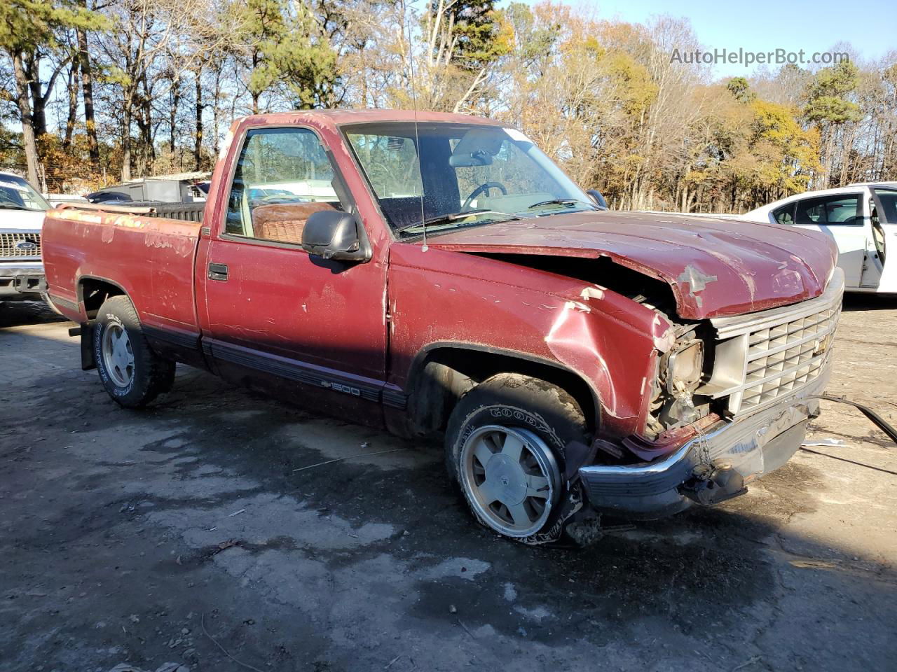 1993 Chevrolet Gmt-400 C1500 Burgundy vin: 1GCDC14Z6PZ240294