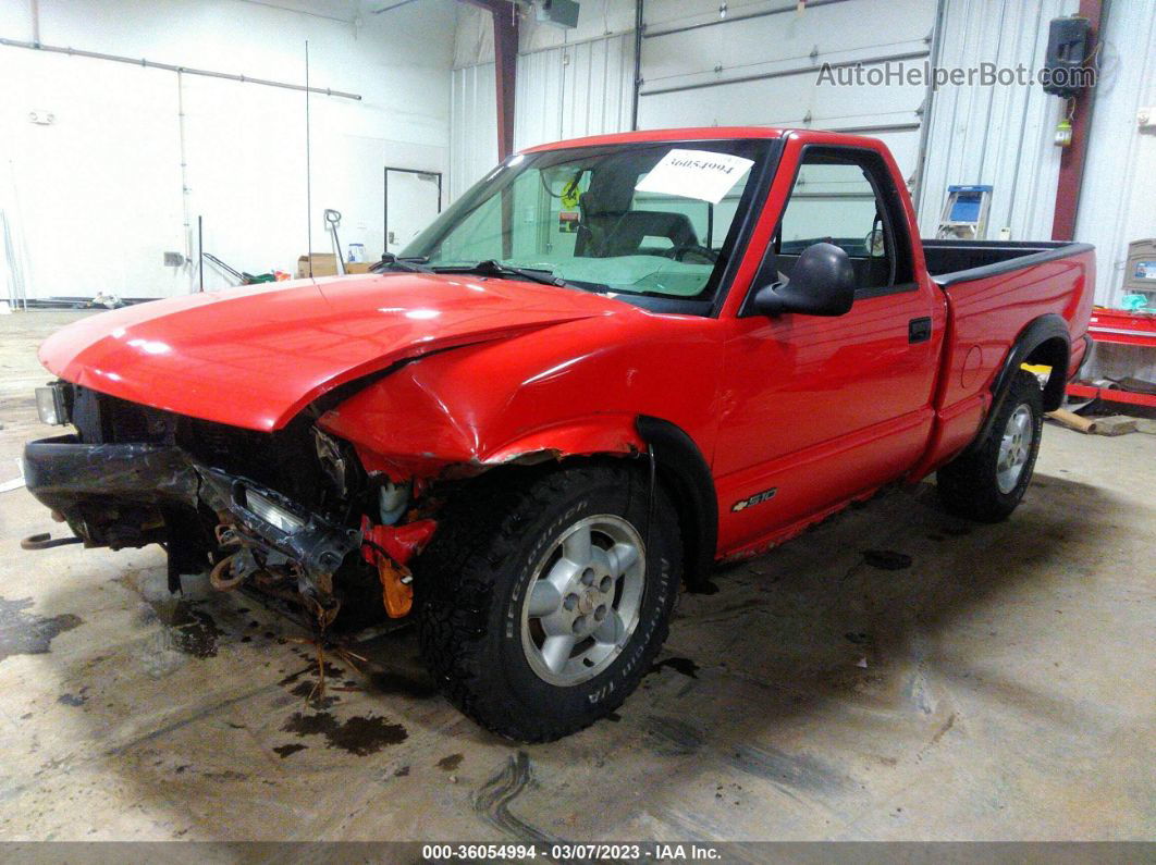 1995 Chevrolet S Truck S10 Red vin: 1GCDT14W9S8206032