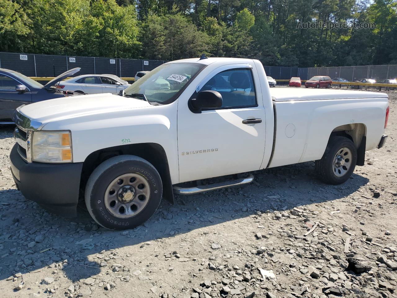 2008 Chevrolet Silverado C1500 White vin: 1GCEC14C78E158194