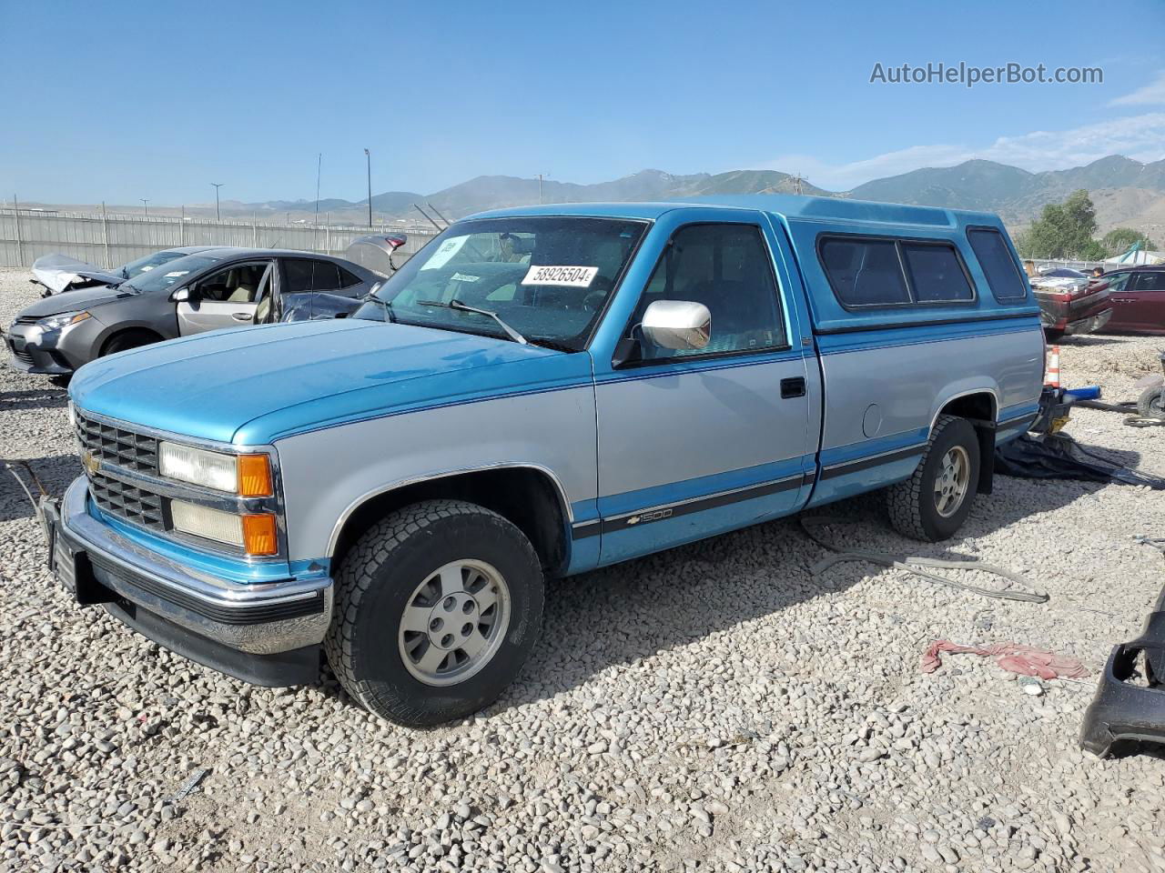 1993 Chevrolet Gmt-400 C1500 Blue vin: 1GCEC14K3PE120872