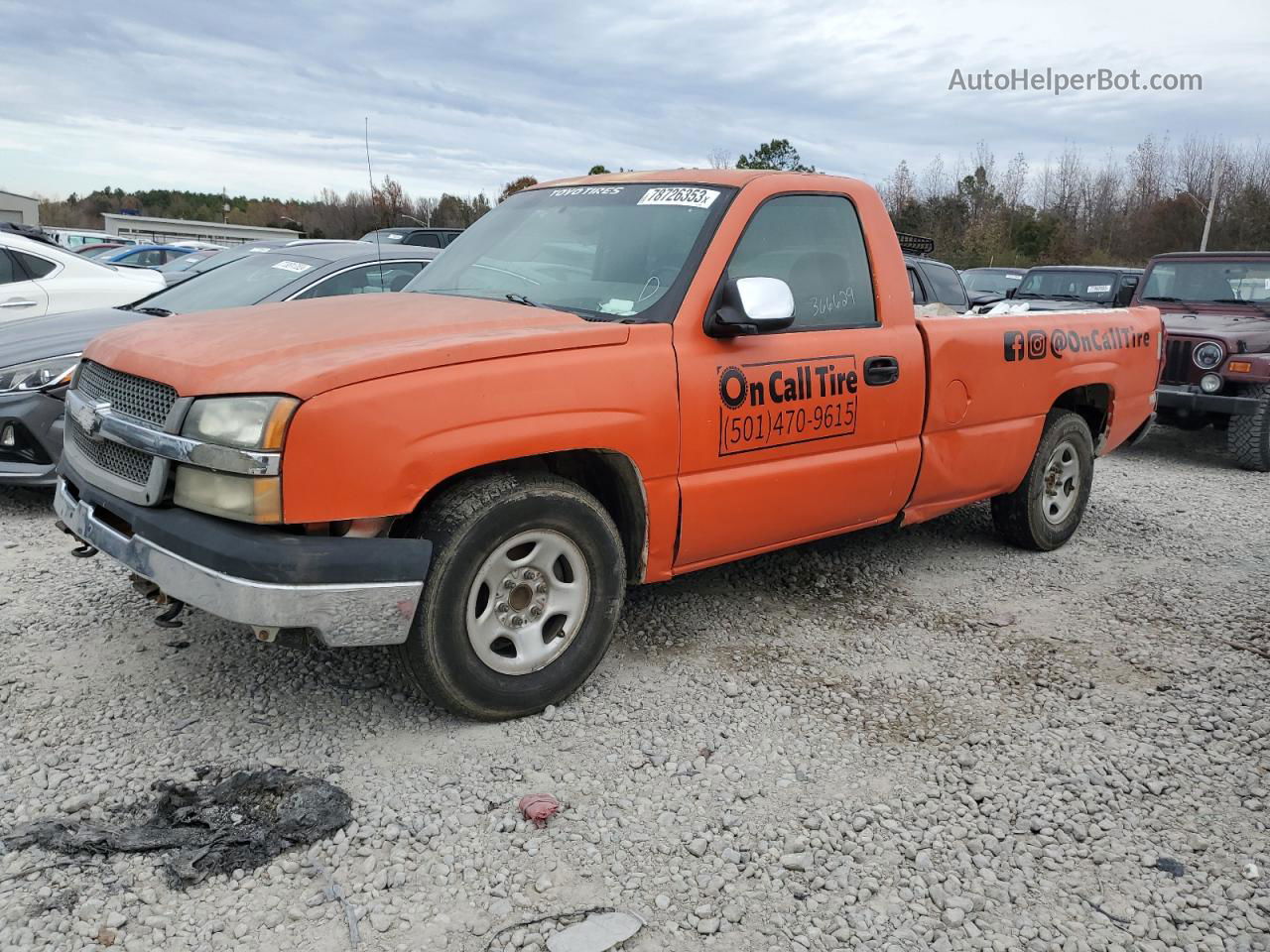 2003 Chevrolet Silverado C1500 Orange vin: 1GCEC14V13Z344820