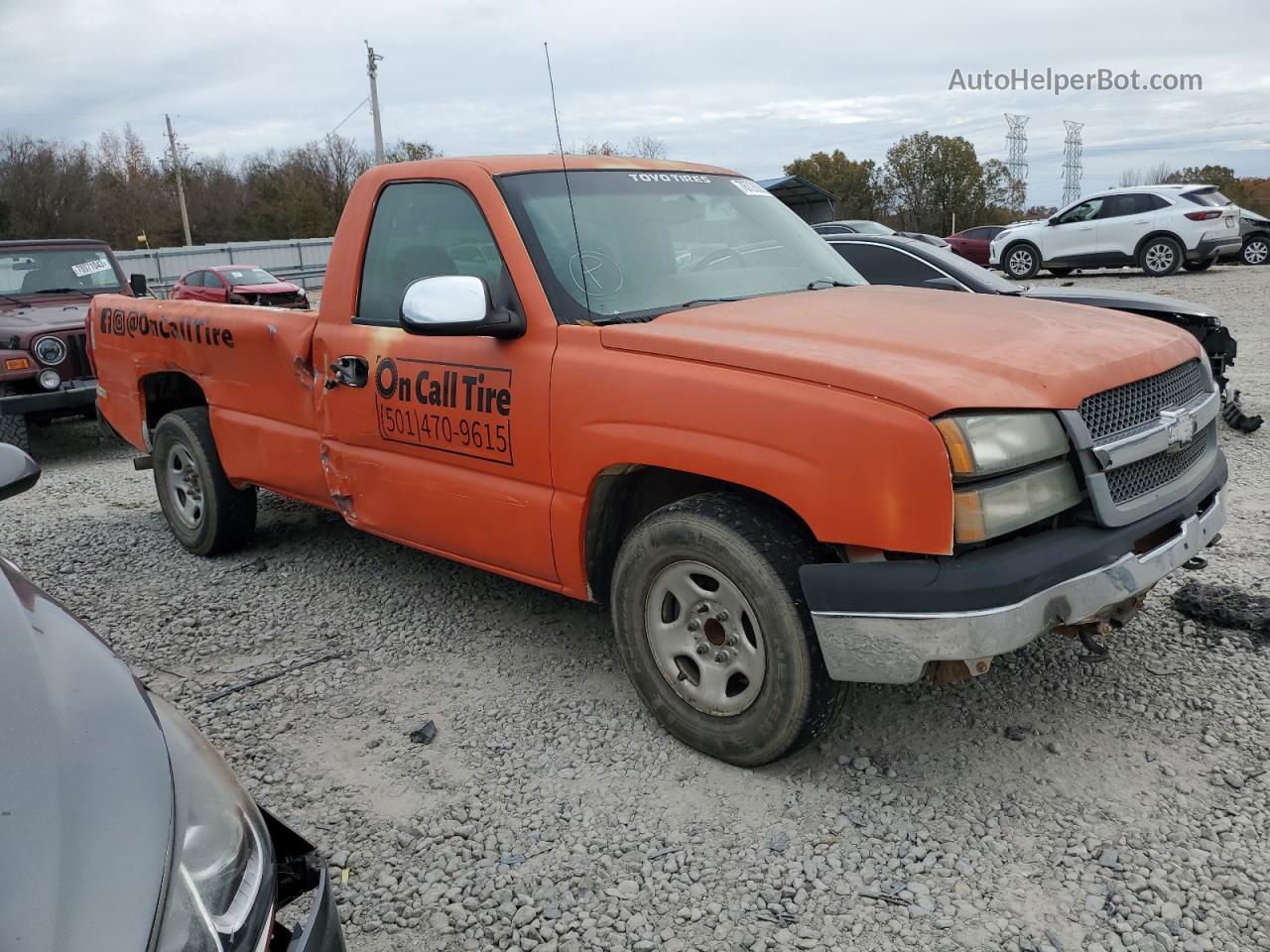 2003 Chevrolet Silverado C1500 Orange vin: 1GCEC14V13Z344820