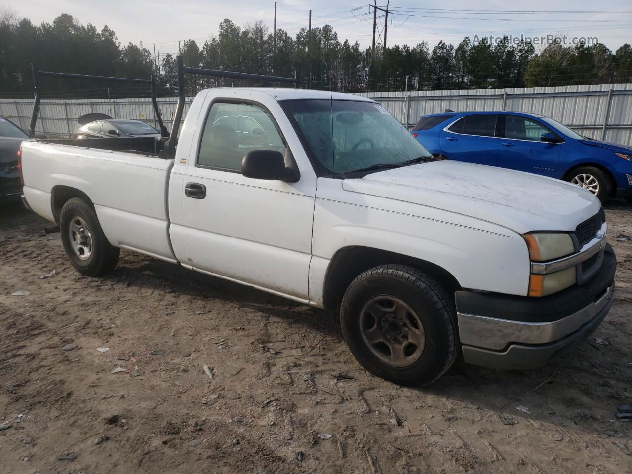 2003 Chevrolet Silverado C1500 White vin: 1GCEC14X03Z220863