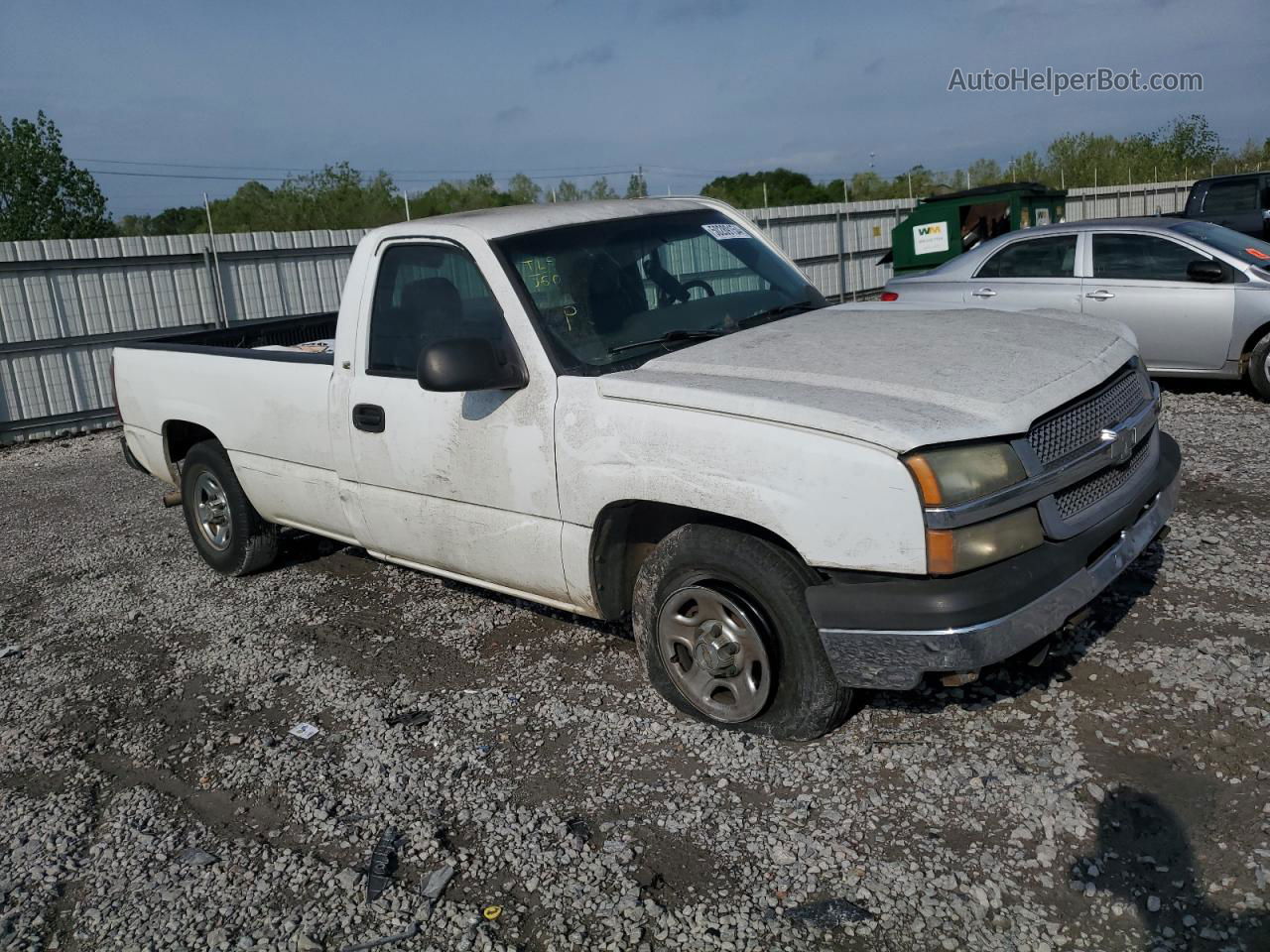 2003 Chevrolet Silverado C1500 White vin: 1GCEC14X13Z126166