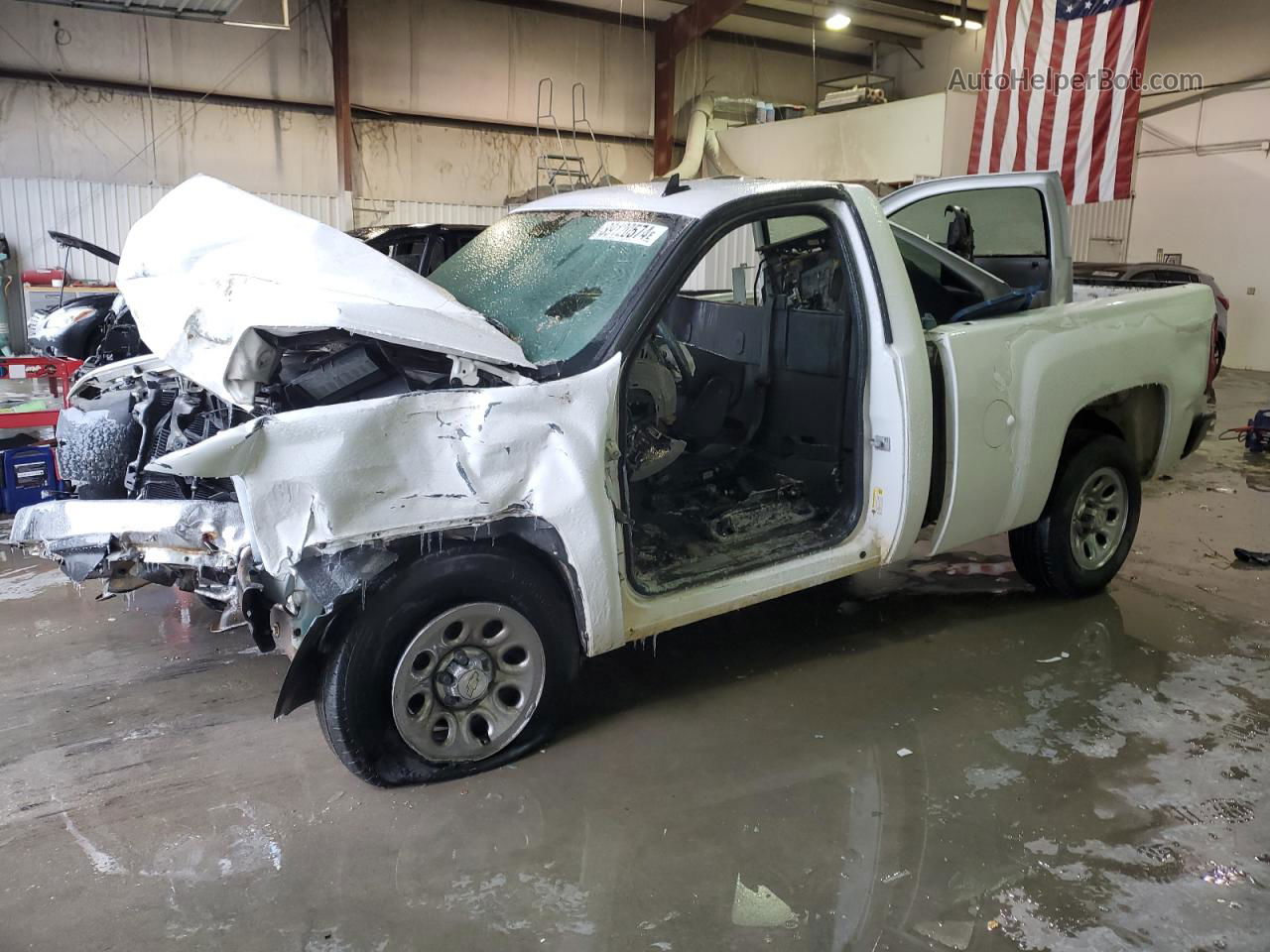 2008 Chevrolet Silverado C1500 White vin: 1GCEC14X18Z285616