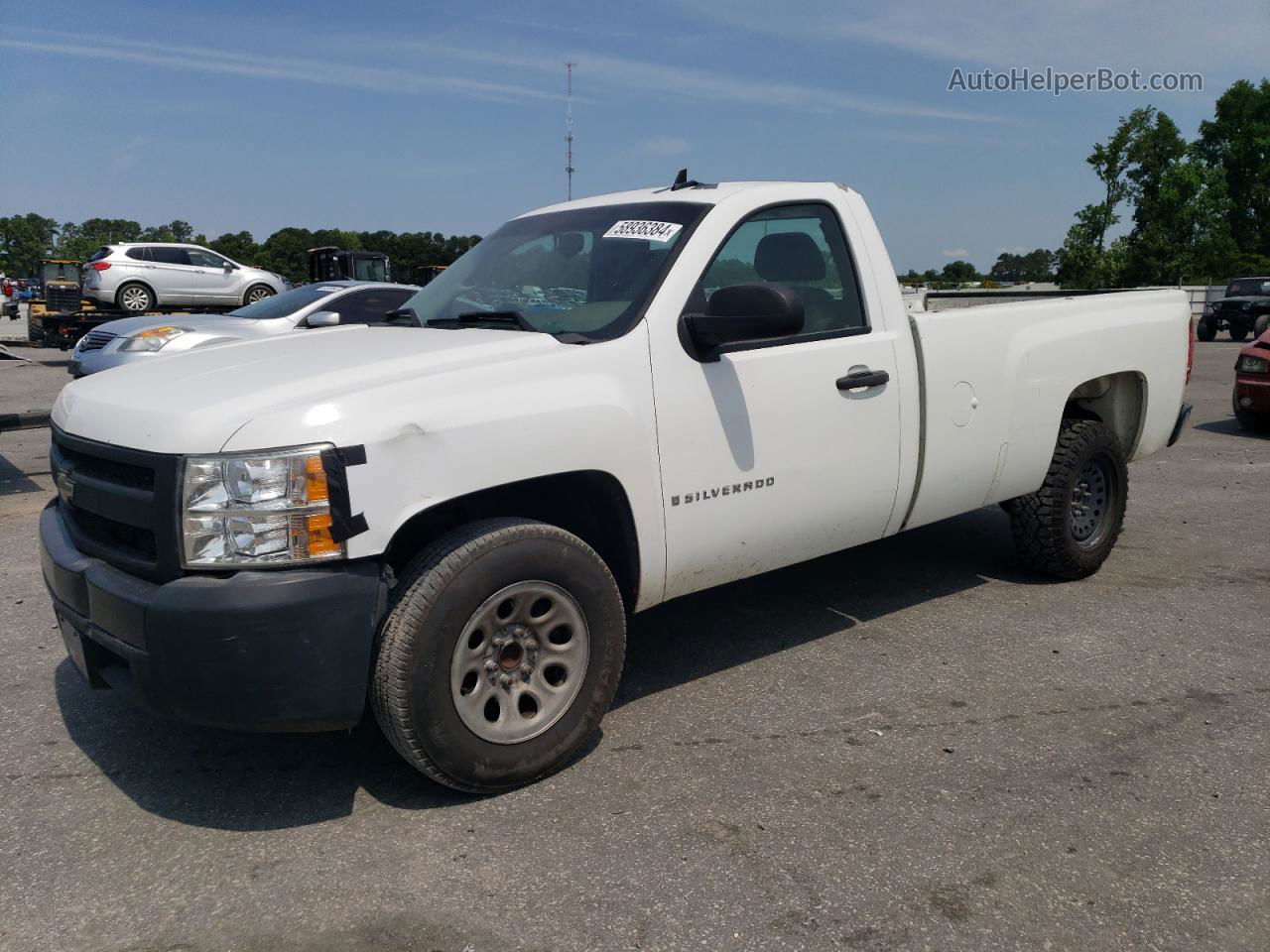 2008 Chevrolet Silverado C1500 White vin: 1GCEC14X28Z188120