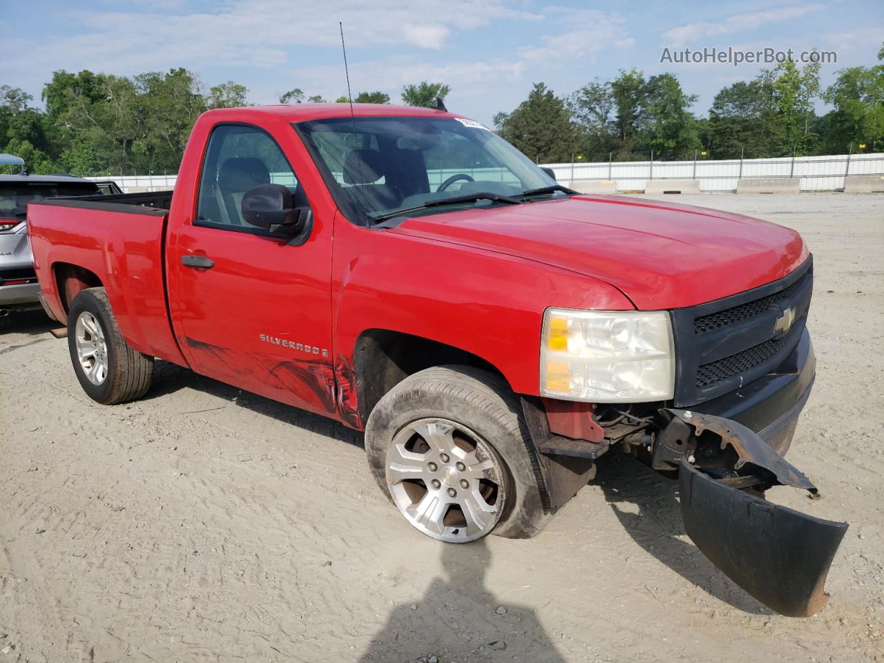 2008 Chevrolet Silverado C1500 Red vin: 1GCEC14X38Z307020