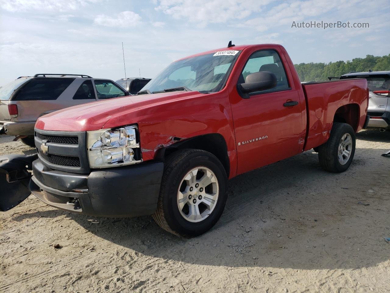 2008 Chevrolet Silverado C1500 Red vin: 1GCEC14X38Z307020