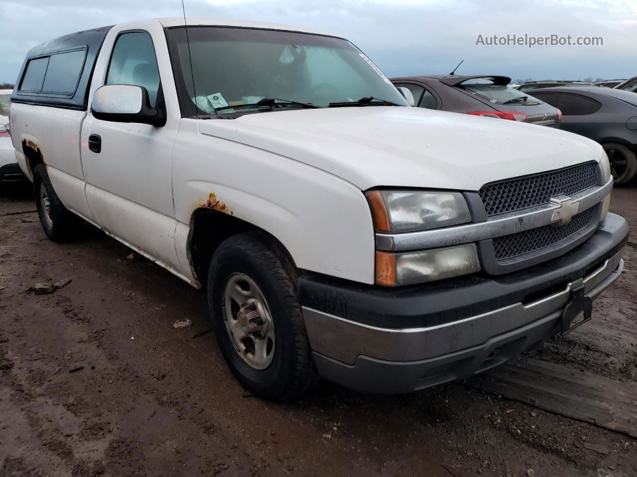 2003 Chevrolet Silverado C1500 White vin: 1GCEC14X43Z122094