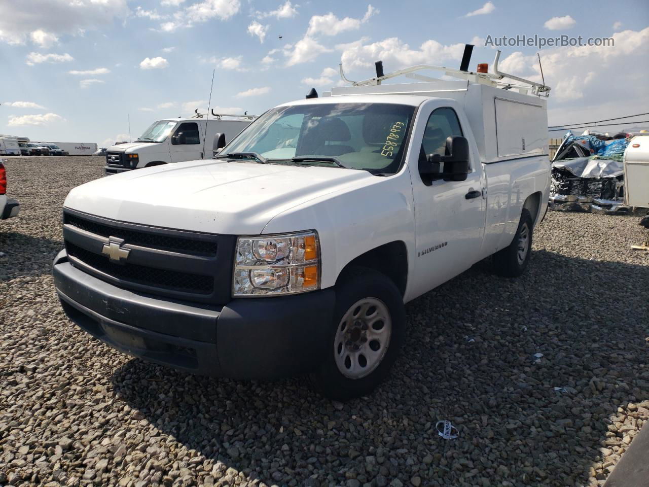 2008 Chevrolet Silverado C1500 White vin: 1GCEC14X48Z139713