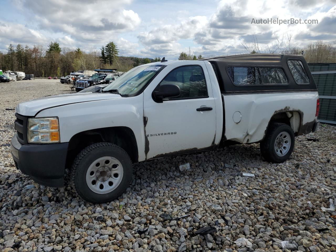 2008 Chevrolet Silverado C1500 White vin: 1GCEC14X48Z172906