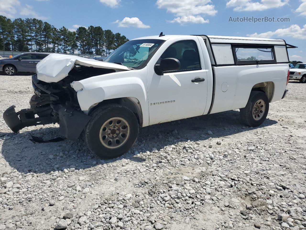 2008 Chevrolet Silverado C1500 White vin: 1GCEC14X68Z116093