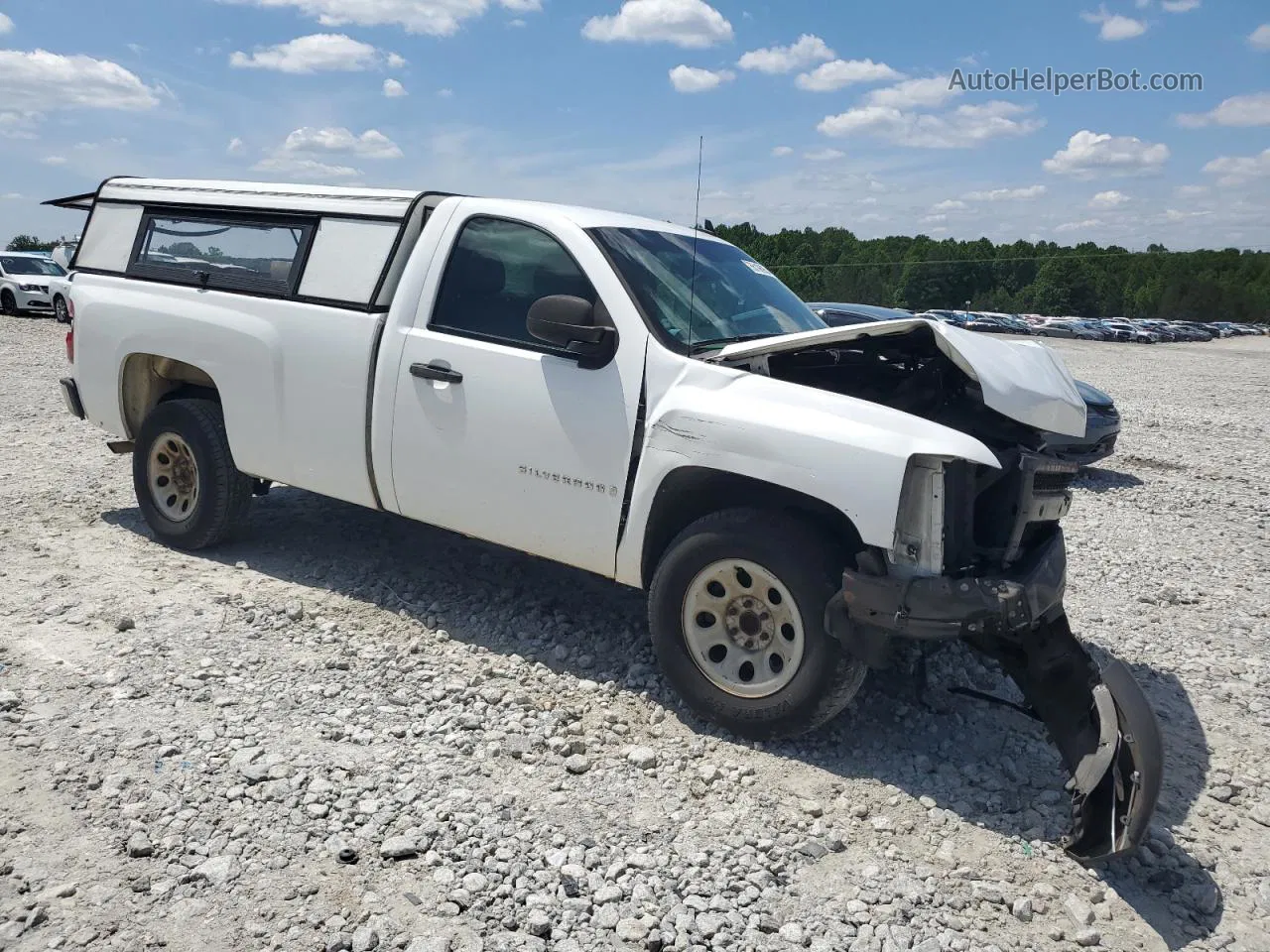 2008 Chevrolet Silverado C1500 White vin: 1GCEC14X68Z116093