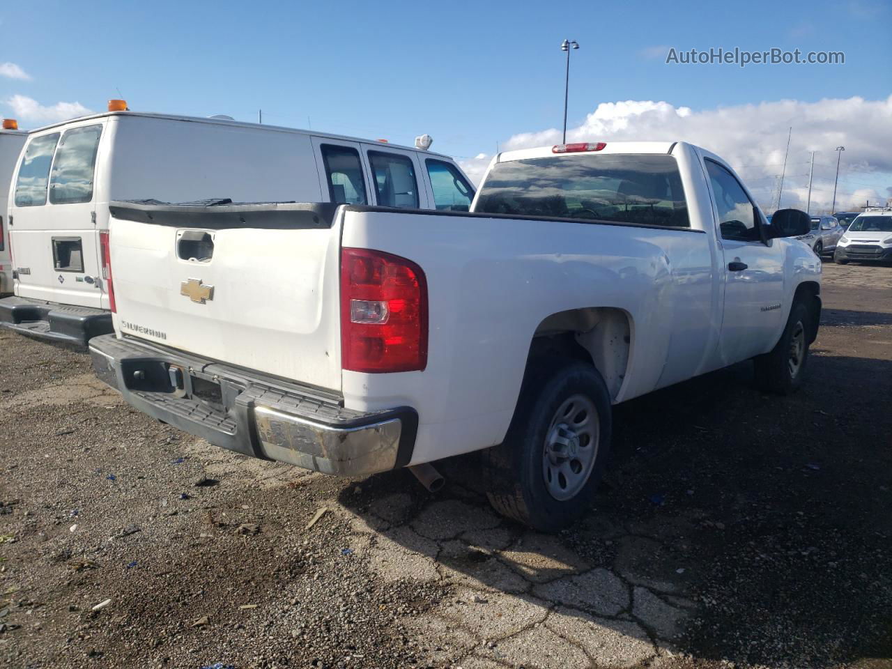 2008 Chevrolet Silverado C1500 White vin: 1GCEC14X78Z223752