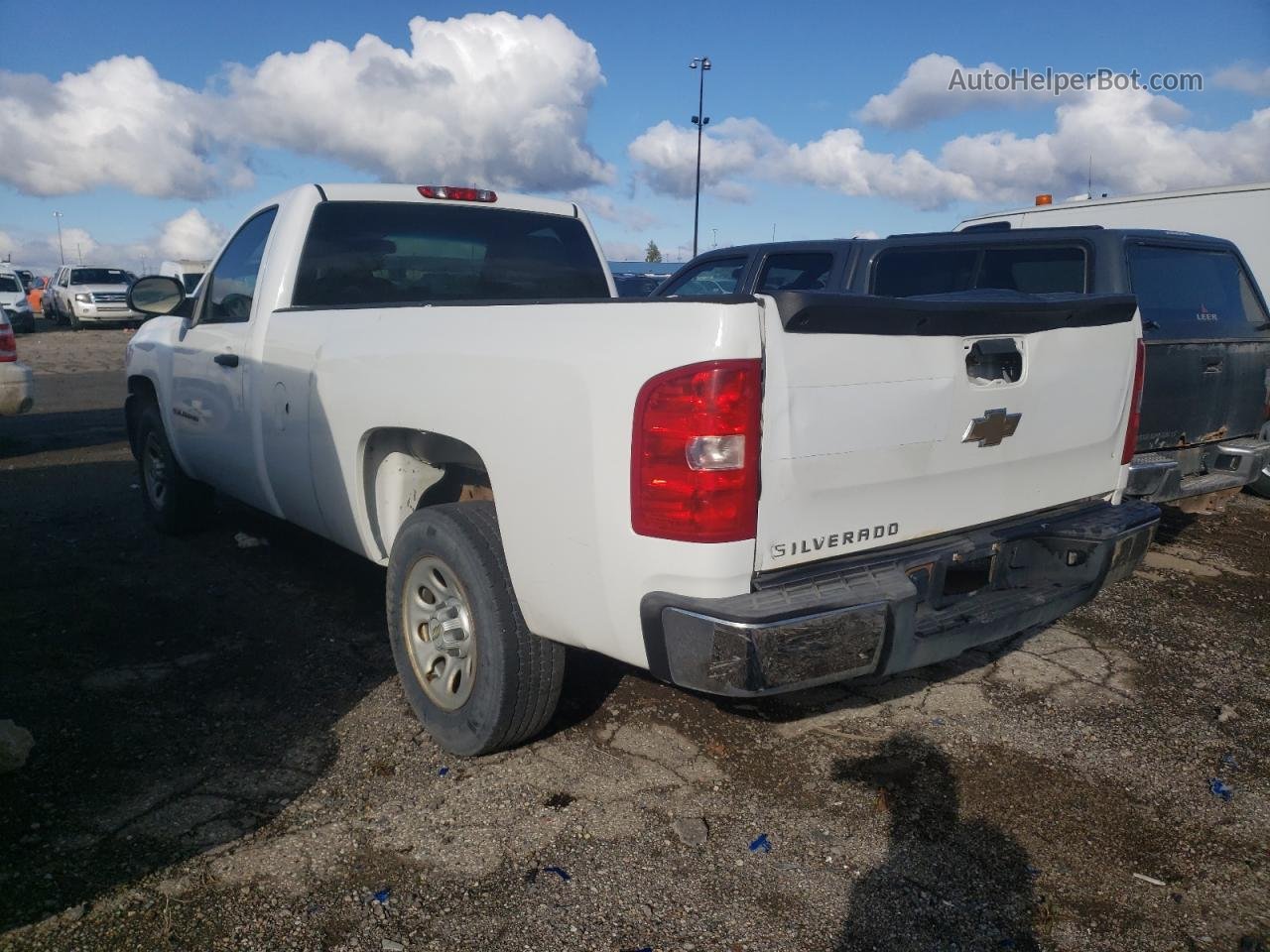 2008 Chevrolet Silverado C1500 White vin: 1GCEC14X78Z223752