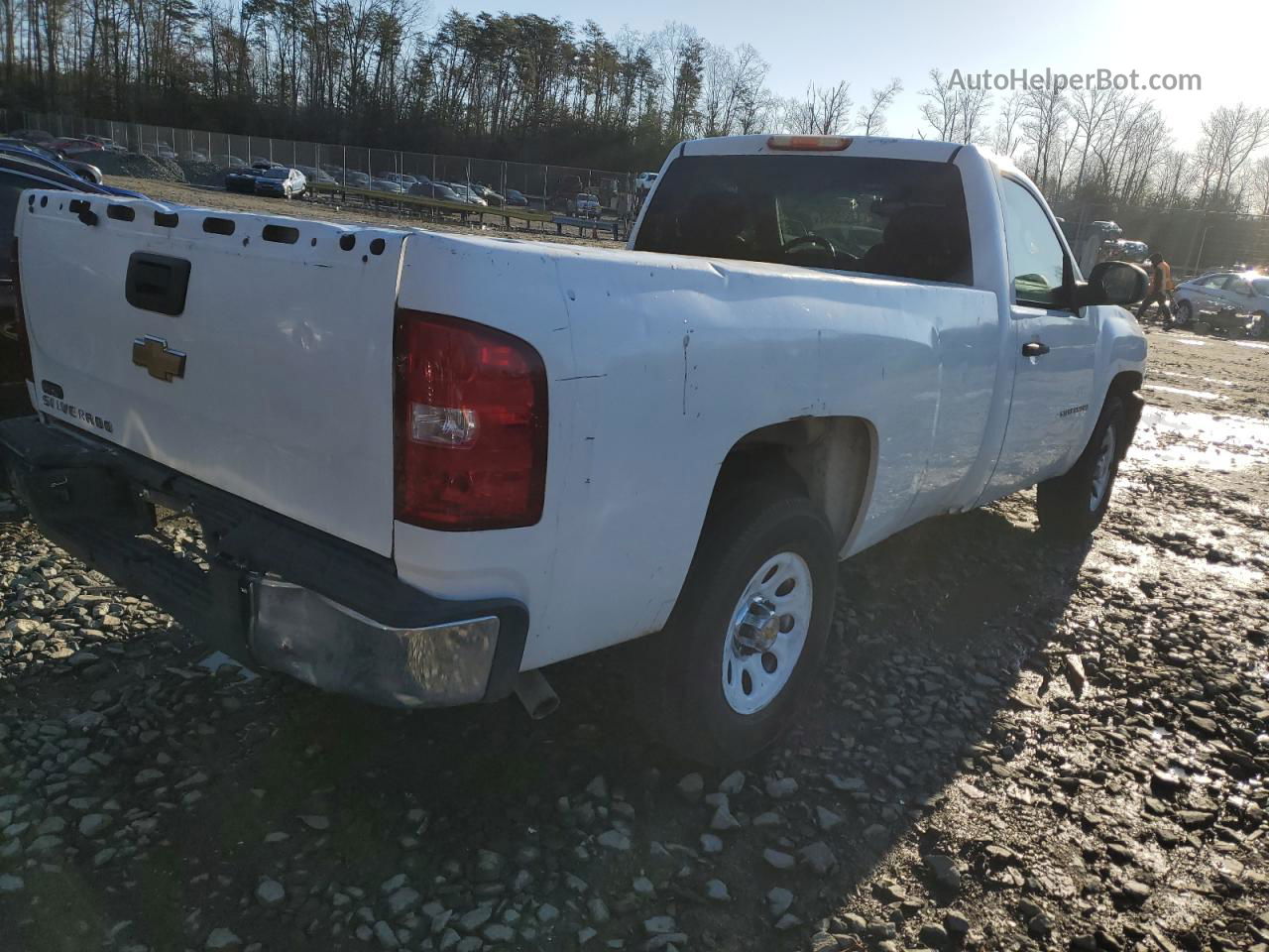 2008 Chevrolet Silverado C1500 White vin: 1GCEC14X78Z235464