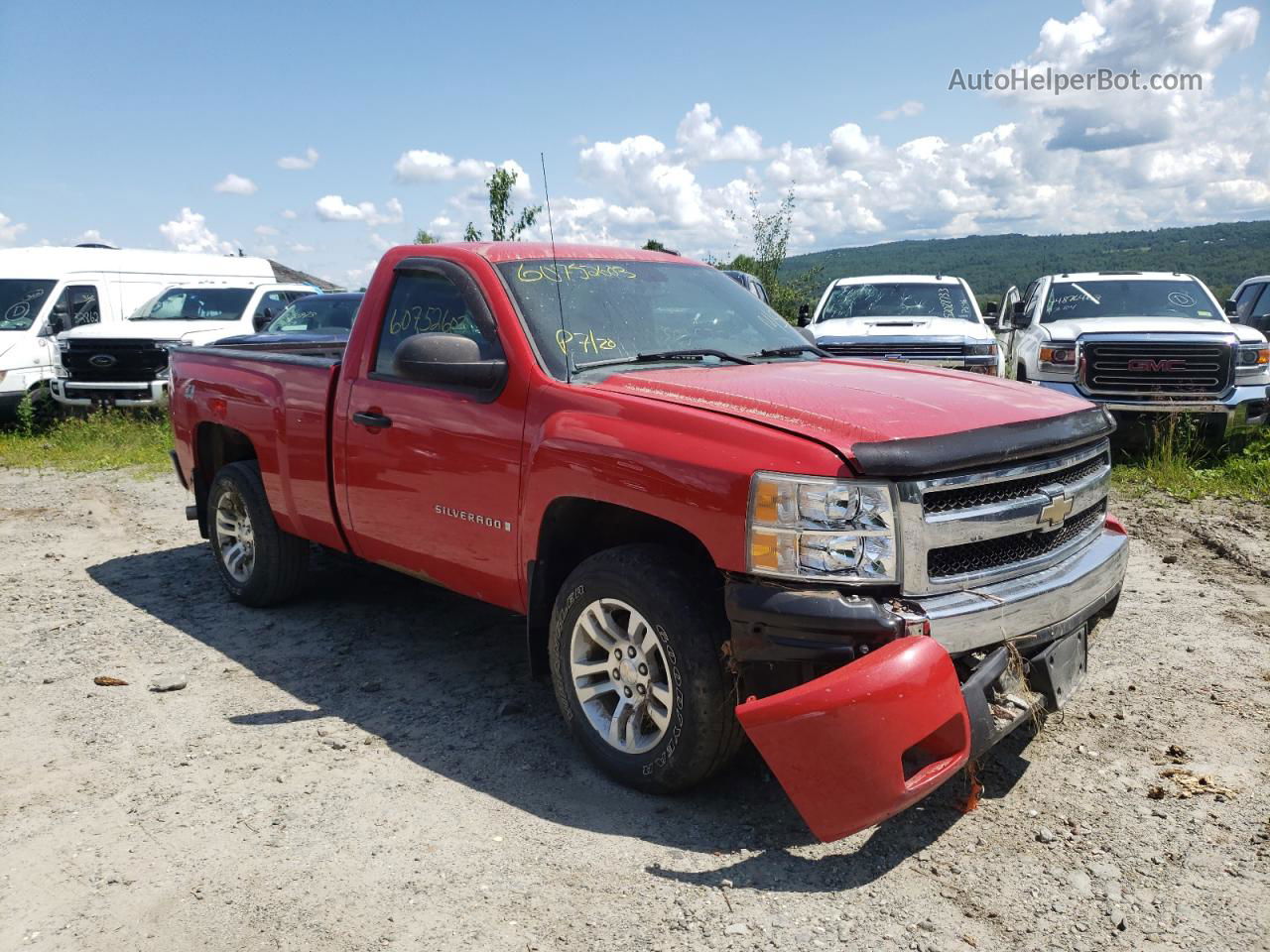 2008 Chevrolet Silverado K1500 Red vin: 1GCEK14088Z213642